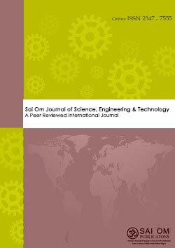 Cover page of Sai Om Journal of Science, Engineering & Technology: A Peer Reviewed International Journal