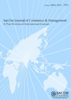 Cover page of Sai Om Journal of Commerce & Management: A Peer Reviewed International Journal